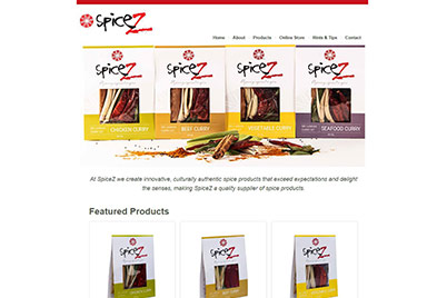 Spicez website screenshot