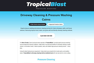 Tropical Blast website screenshot